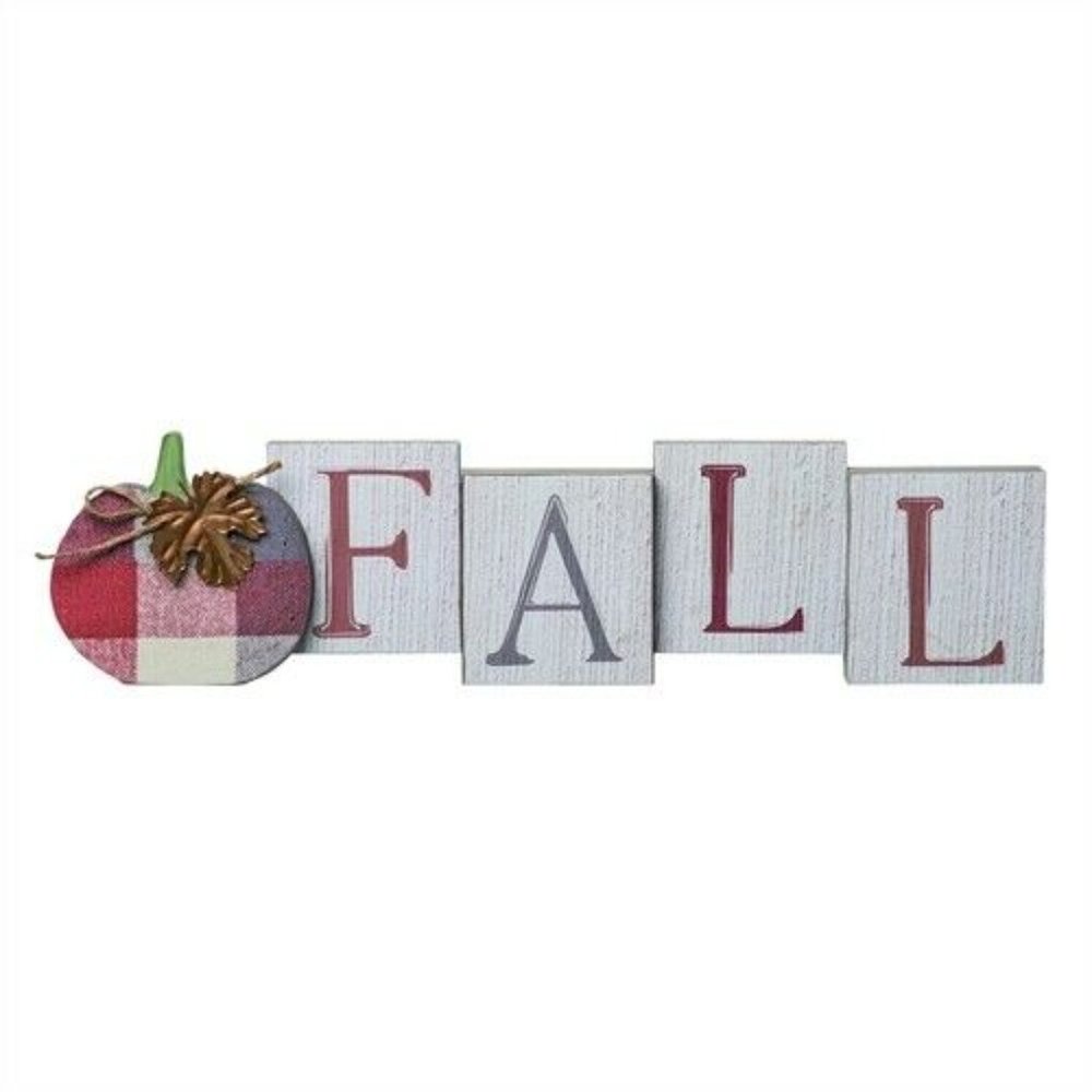 Fall Pumpkin Brown Orange Sign Wood Mantle Table Autumn Decor Art 14"x3.75"